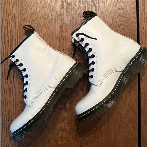 Dr. Martens Shoes - Dr. Martens 1460 Smooth Leather Lace Up Boots